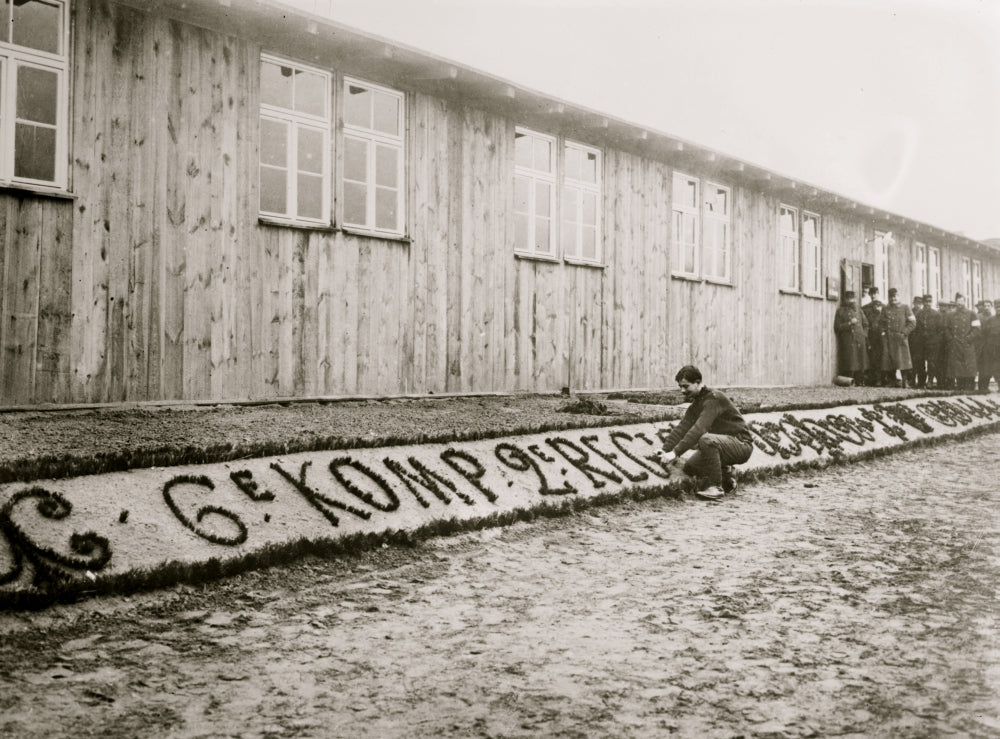 French Gardener Prison Camp Zossen Poster Print in multiple sizes.