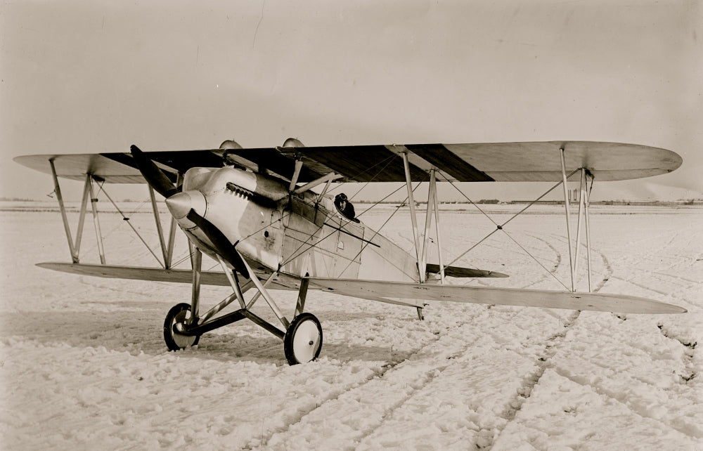 Maughan's Curtiss Pursuit Plane Poster Print showcasing early aviation design.