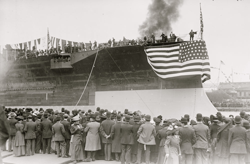 Launch of the Florida U.S.N. Battleship Poster Print