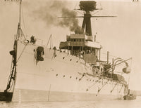British Battleship COLOSSUS Poster Print showcasing a historical naval battleship.