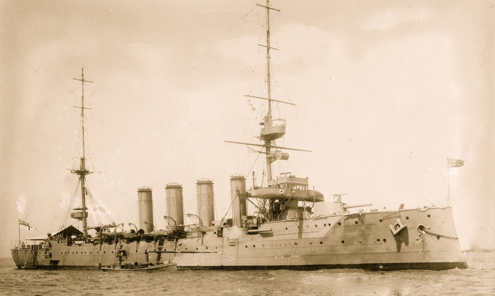 HMS Antrim Poster Print showcasing historical naval artwork.