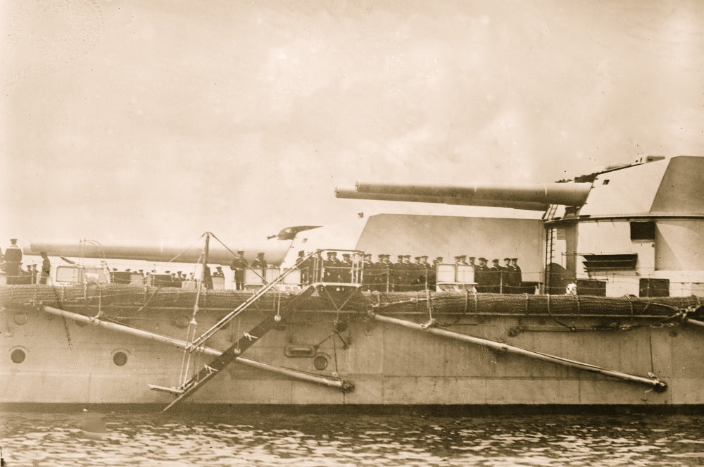 Heavy Gun Batteries of the Kaiser Poster Print showcasing military artillery
