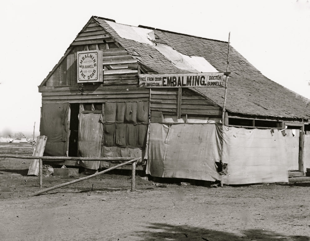 Dr. Bunnell's Embalming Establishment in the Field Poster Print