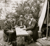 Dominoes at Camp Winfield Scott Poster Print featuring historical scene in Yorktown, VA