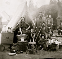 Tent Life of the 31st Pennsylvania Infantry Poster Print showing family life during the Civil War in Fort Slocum.