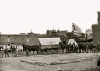 Washington D.C. Field Relief Wagons and Workers Poster Print