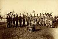 Band of 9th Veteran Reserve Corps group portrait poster print from April 1865.