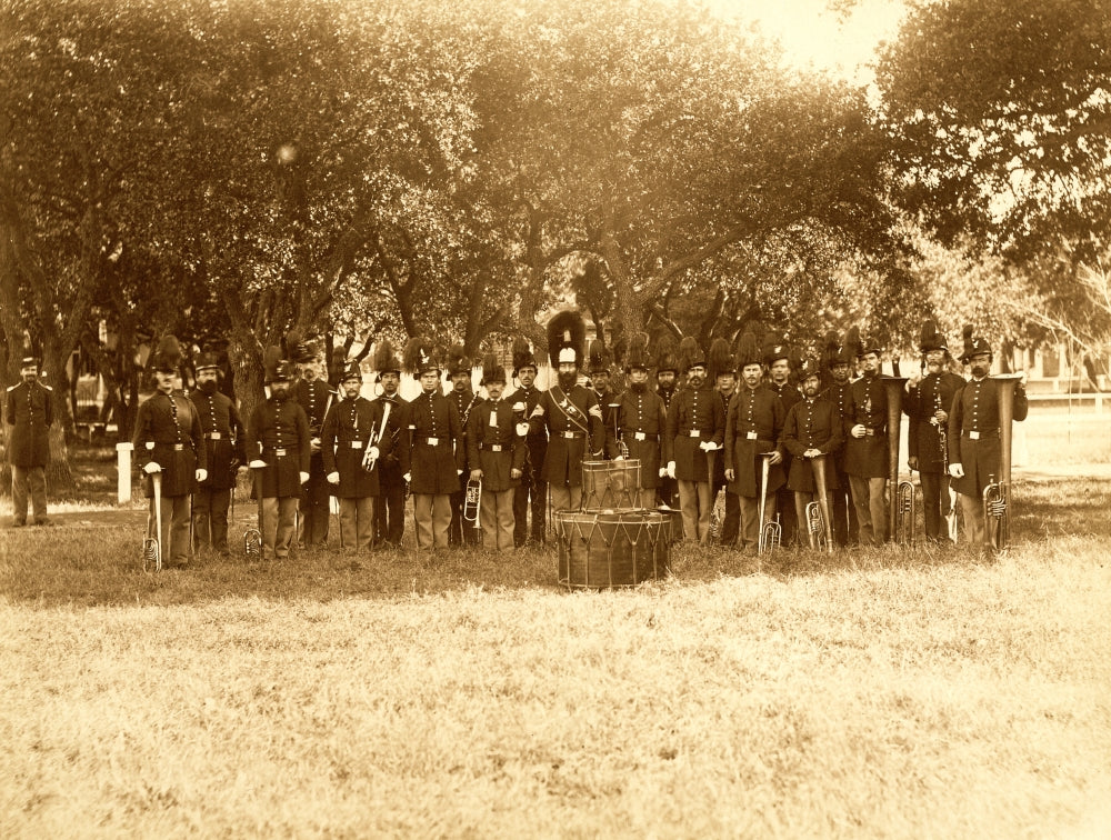 Fort Monroe Group Portrait of 24 Uniformed Musicians - Poster Print