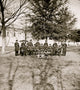 Band Group Seated Behind Their Instruments Poster Print
