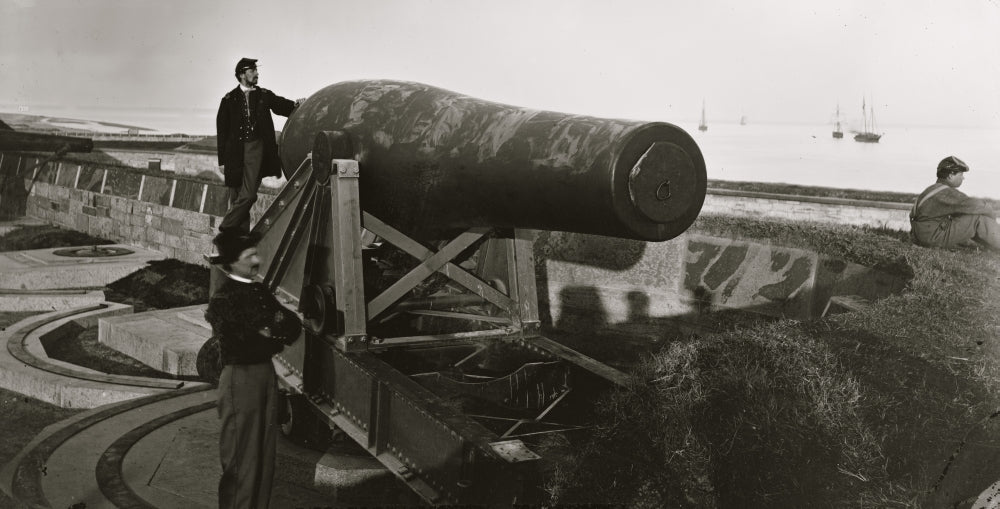Fort Monroe Lincoln Gun 15-inch Rodman Columbiad Poster Print