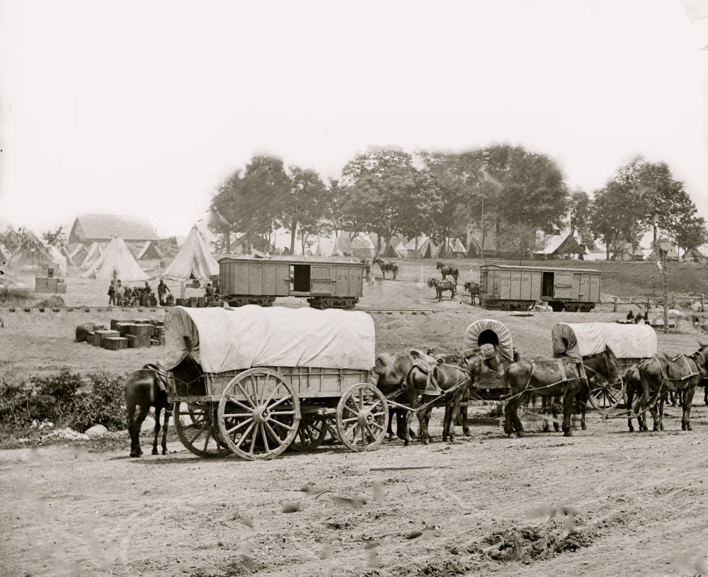 Savage Station, Virginia poster print featuring General George B. McClellan's headquarters