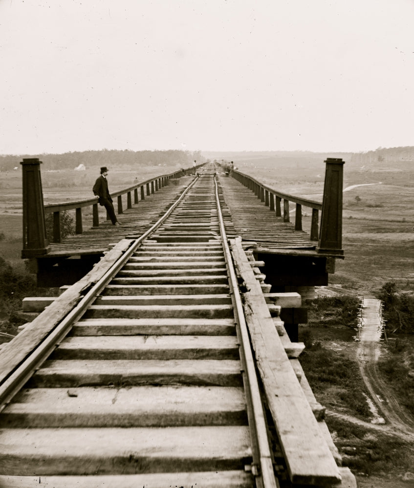 High Bridge of the South Side Railroad across the Appomattox River Poster Print