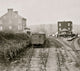Hanover Junction, Pennsylvania view of railroad station and boxcars poster print.