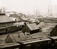 City Point Virginia Railroad Yard Poster Print showcasing a historic transport hub.