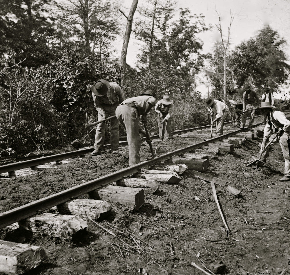 Murfreesboro Tennessee Railroad Repair Poster Print after Battle of Stone's River.