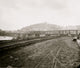 Harper's Ferry, W. Va. poster print featuring town view and railroad bridge.