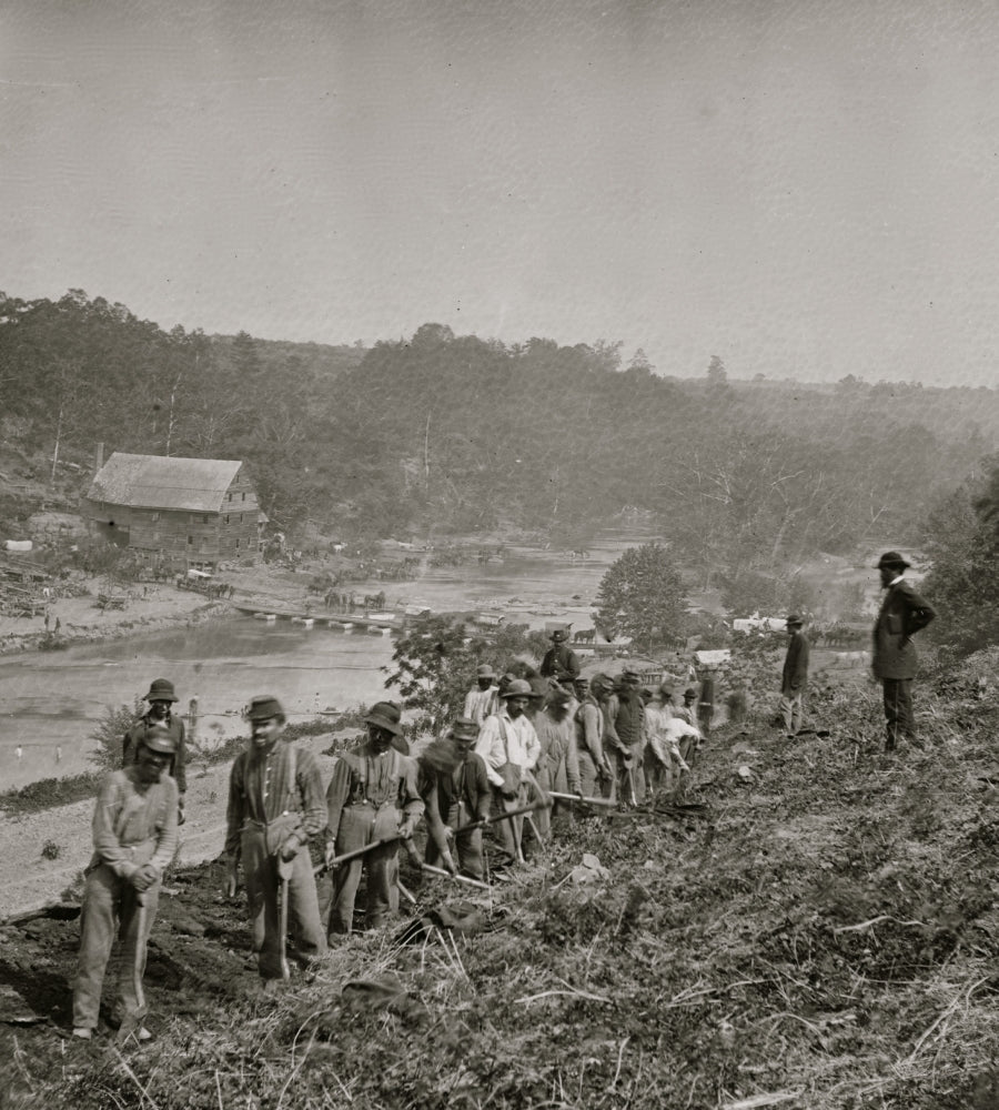 Jericho Mills Virginia 50th New York Engineers building a road poster print