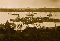 Belle Plain Landing, Virginia photo print showing camp and transports at Lower Landing.