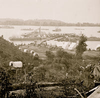 Belle Plain, Va. Army wagons and transports at the lower landing poster print
