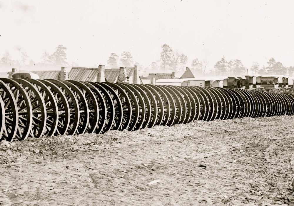 City Point Virginia Army Wagon Wheels Poster Print