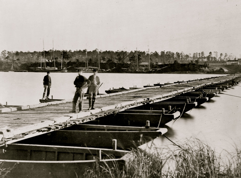 Pontoon Across Appomattox Creek Poster Print showcasing tranquil water scenery.