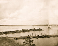 Belle Plain Virginia Pontoon Wharf Poster Print showcasing tranquil waters and a rustic wharf.