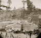 View of Jericho Mills and the pontoon bridge poster print