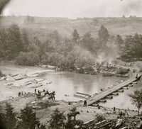 Jericho Mills Virginia canvas print featuring pontoon bridge across North Anna River