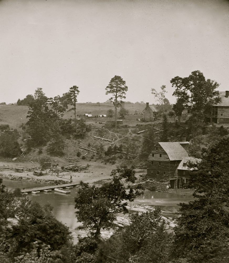 Jericho Mills Virginia Canvas Print - North Anna River Historical Artwork