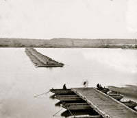 Ones' Landing Virginia Pontoon Bridge Poster Print across the James River
