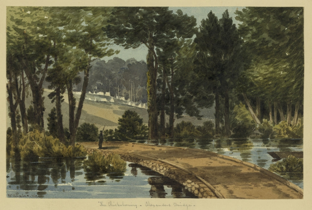 The Chickahominy - Alexanders Bridge Poster Print showcasing a serene landscape scene.