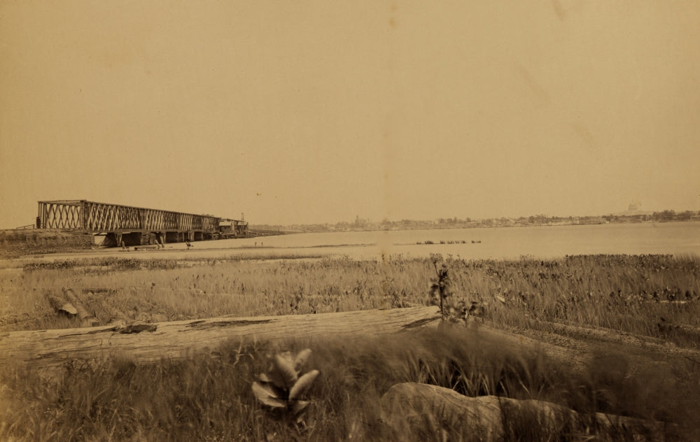 Long Bridge and Washington from Maryland Shore June 1863 Poster Print