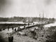 James River Pontoon Bridge Poster Print showcasing serene landscape.
