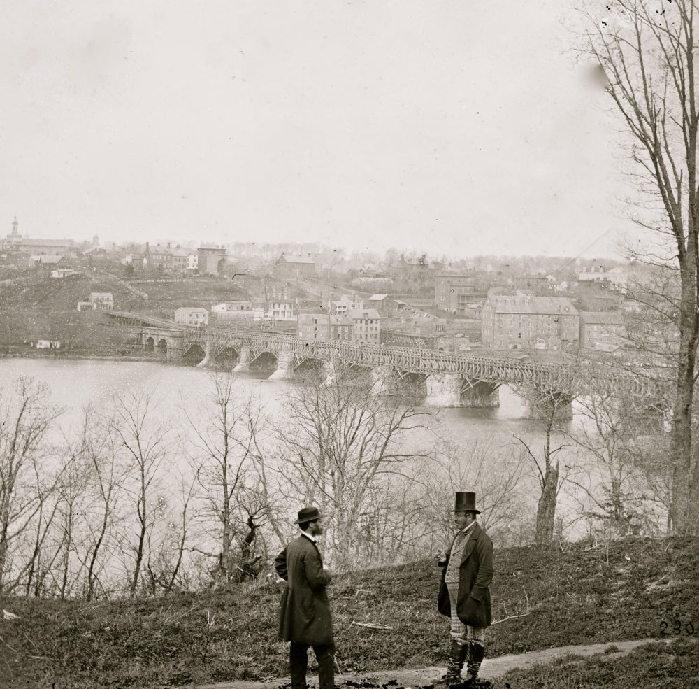 Washington D.C. Aqueduct Bridge and Georgetown Poster Print