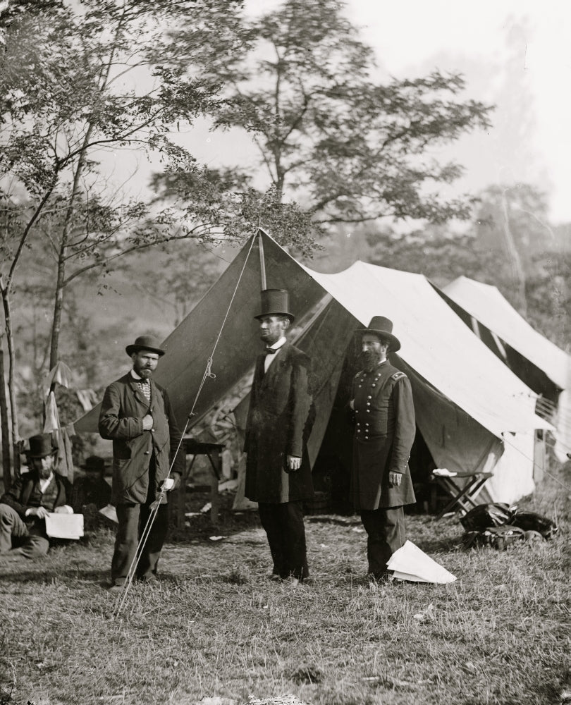 Antietam poster print featuring President Lincoln and Maj. Gen. John A. McClernand.