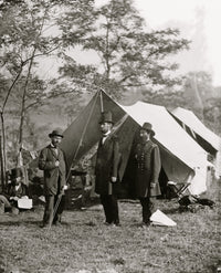 Antietam poster print featuring President Lincoln and Maj. Gen. John A. McClernand.