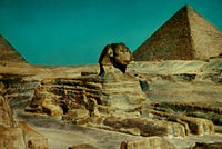 Pyramids and the Sphinx Poster Print showcasing ancient Egypt's iconic structures.