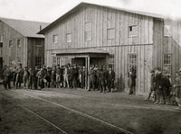 Aquia Creek Landing Poster Print depicting personnel in front of Quartermaster's Office