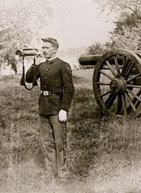 Soldier Blows the Bugle Poster Print