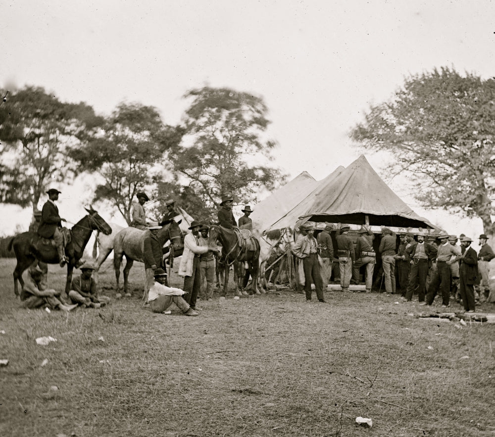 Fredericksburg Soldiers Filling Canteens Poster Print depicting Civil War soldiers.