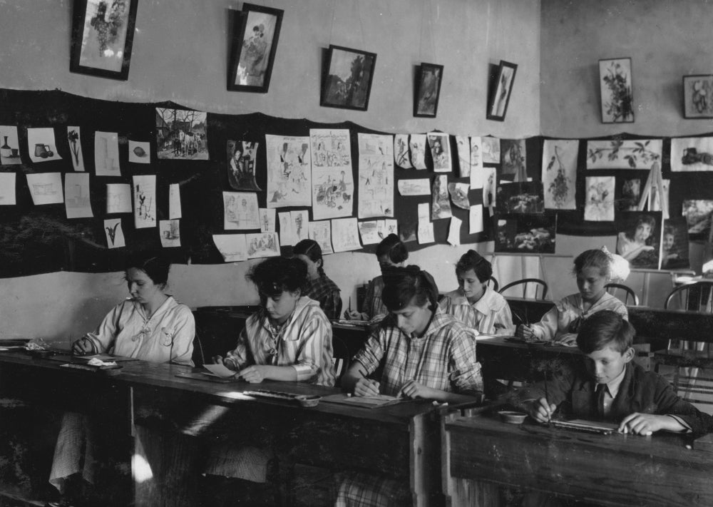 Art Class Training School for Deaf Mutes Poster Print