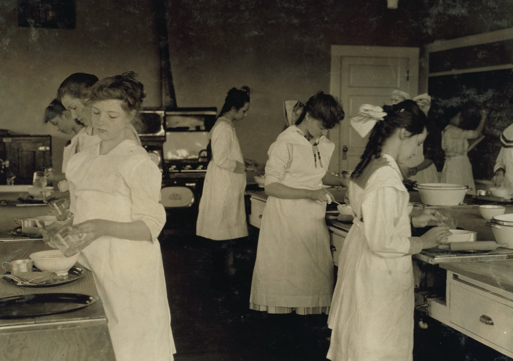 Domestic Science Class at Horace Mann School Poster Print