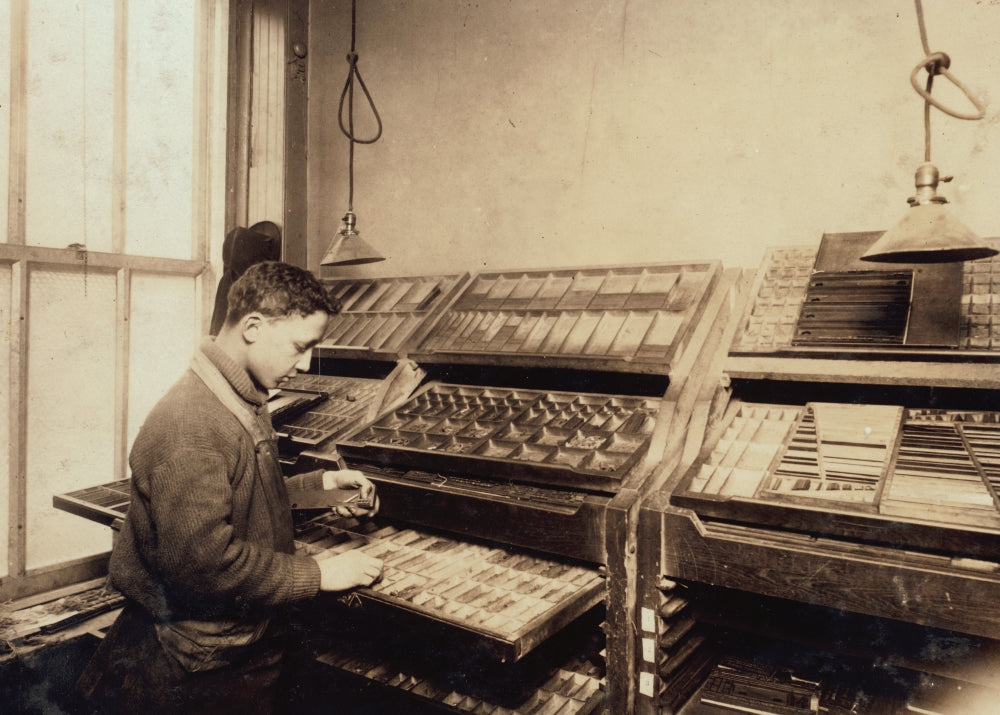 Louis Gitney young compositor poster print (18 x 24)
