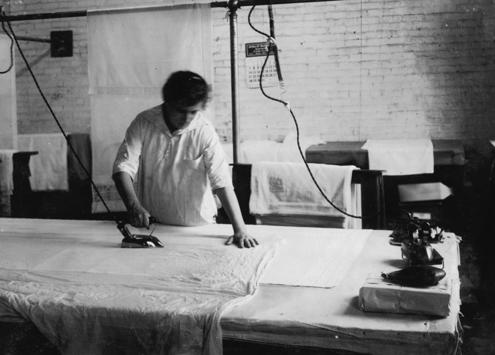Sadie McGurin Pressing Curtains Poster Print