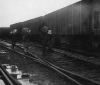 Stealing Coal from Railroad Coal-Yard Poster Print showcasing industrial life.