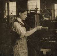 Operating an Automatic Press Poster Print showcasing industrial art