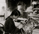 Angelina Guinzali Poster Print featuring a young dressmaker at 603 Boylston Street