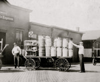 Expressman Haul Cart of Crates at Wells Fargo Depot Poster Print