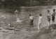 The Swimming Hole Poster Print depicting a group of boys working at Galpin's Farm in Southwick, Massachusetts.