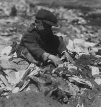 On the Pleasant Street Dump poster print featuring a young scavenger in Fall River, Massachusetts.